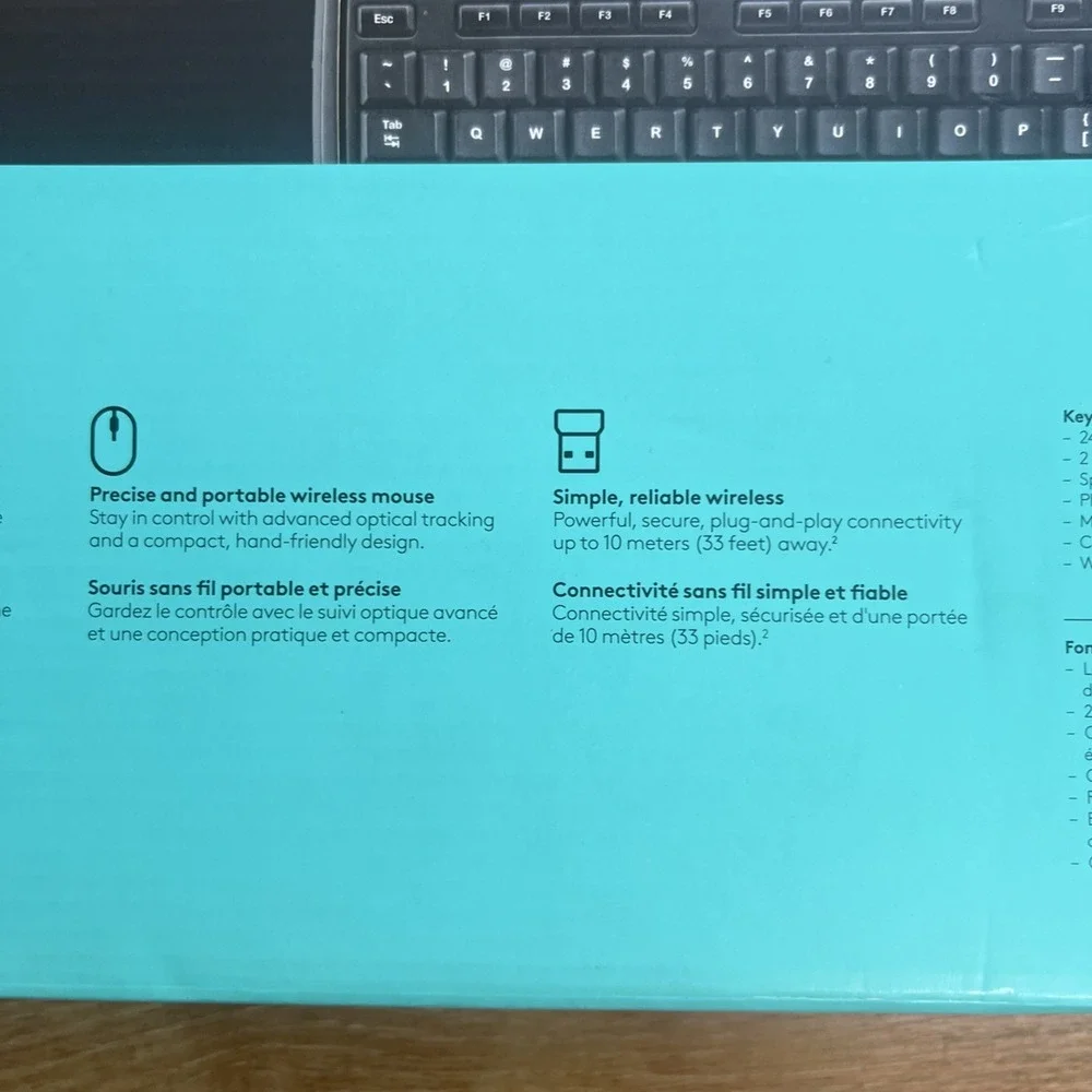 NEW Logitech MK320 Wireless‎ Membrane Keyboard and Mouse Bundle Black